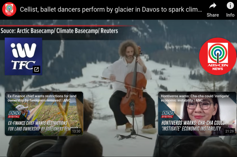 Friday Funny: Cellist, ballet dancers perform by glacier in Davos to spark climate hope