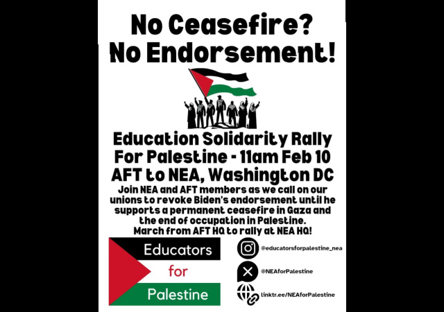 Teachers Want Union to Rescind Biden Endorsement Until He ‘Secures Permanent Ceasefire’ in Gaza