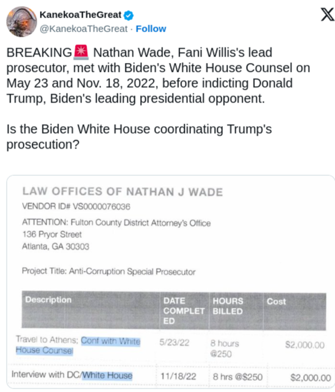 BUSTED? Fani Willis’ Alleged Lover Appears to Have Coordinated with White House Over Trump Prosecution