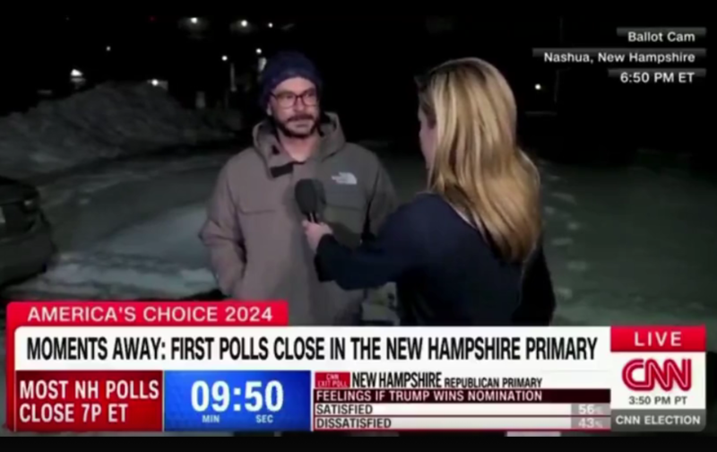 Biden Voter Tells CNN He Crossed Over in NH Primary to Vote for Haley