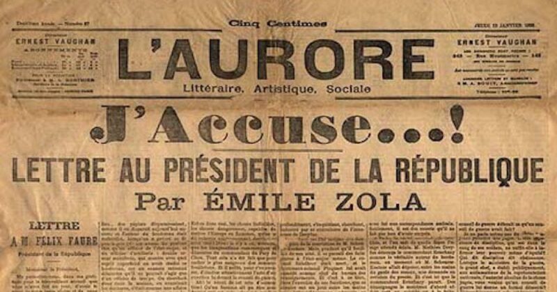 The Dreyfus Affair, Zola’s J’accuse!, and Antisemitism: Some Things Never Change