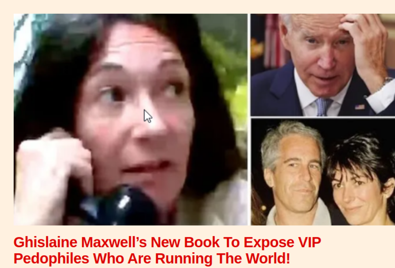 Ghislaine Maxwell’s New Book To Expose VIP Pedophiles Who Are Running The World!