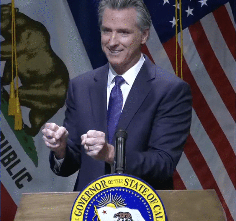 MSNBC Interview with Gov. Gavin Newsom: A Legend in his Own Mind