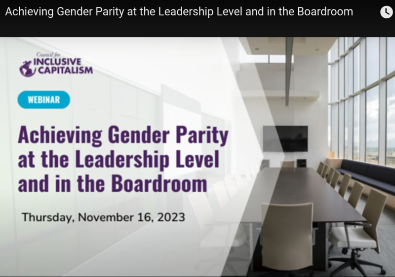 GENDER PARITY AT THE LEADERSHIP LEVEL