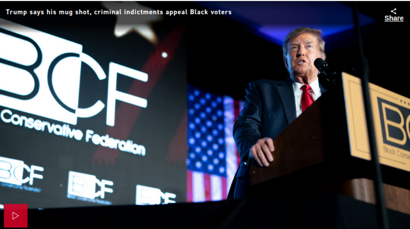 Trump to Black voters: You ‘embraced’ my mugshot