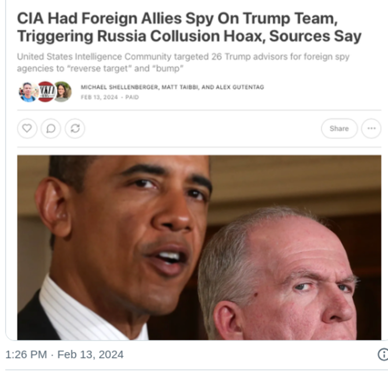Brennan’s CIA Behind Illegal Spy-On-Trump Operation — Shellenberger Explains The Bombshell