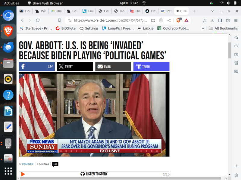 Gov. Abbott: U.S. Is Being ‘Invaded’ Because Biden Playing ‘Political Games’