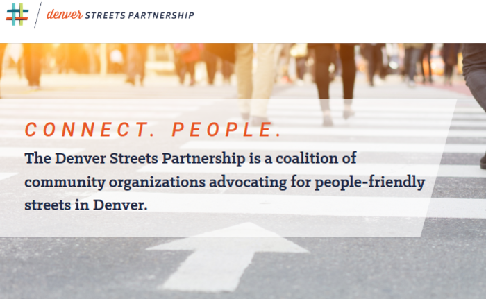 The Denver Streets Partnership is a coalition of community organizations advocating for people-friendly streets in Denver.